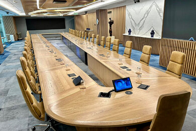 17m White Oak Solid Wood Boardroom Table 