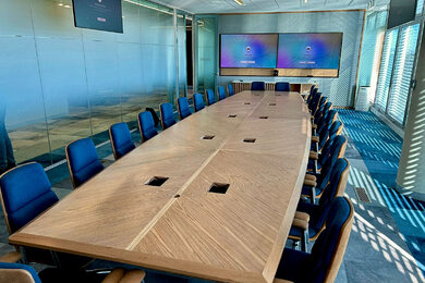 8m White Oak Boardroom Table 