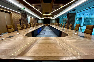 17m White Oak Solid Wood Boardroom Table 